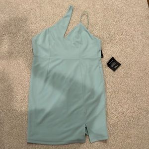 Lulus Light Blue One Shoulder Dress